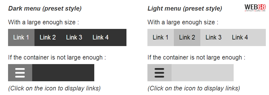 Adaptive and responsive menu plugin for jQuery/Zepto